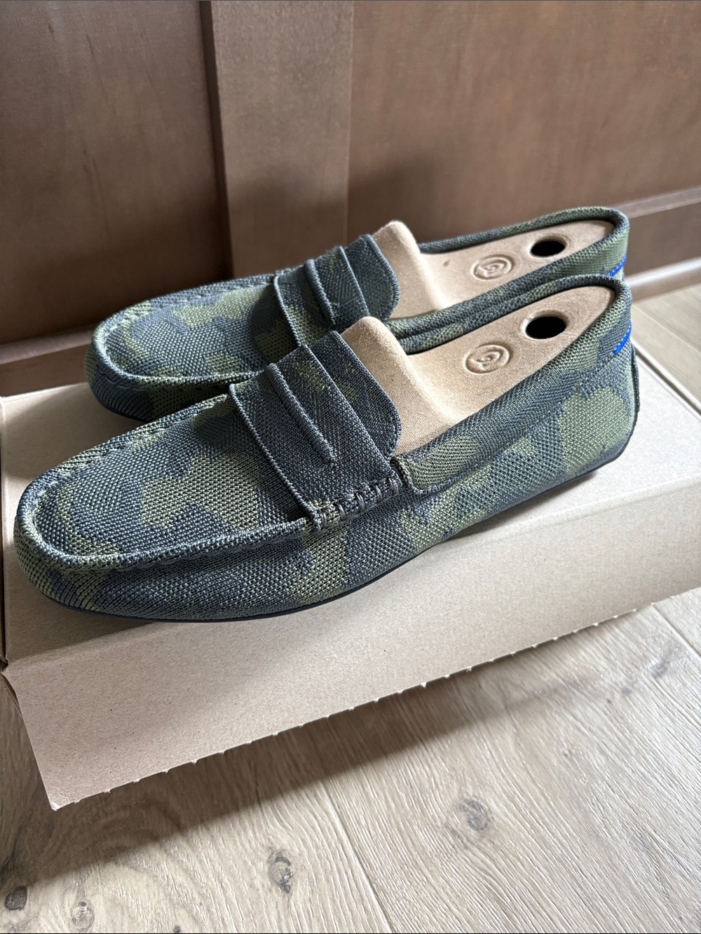 Rothy’s Women Brand New Camouflage Slip-On Loafers - Green - 7.5